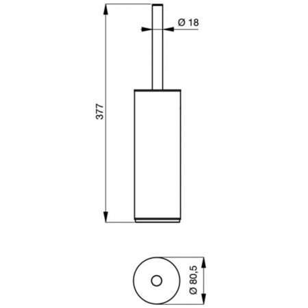 Туалетная щетка с держателем Ideal Standard Connect N1396AA