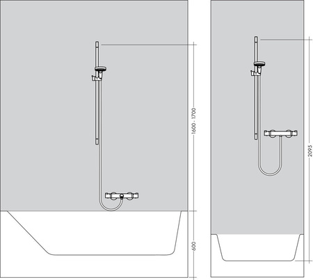 Термостат для душа с душевым гарнитуром Hansgrohe Crometta Vario/Ecostat 1001 CL 27812400 белый/хром 