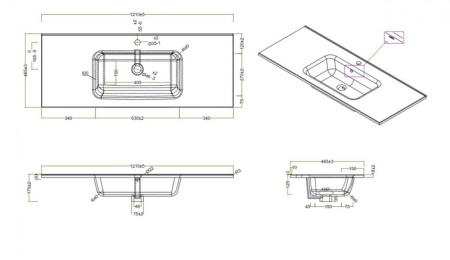 Керамическая раковина BelBagno Kraft BB1200ETL