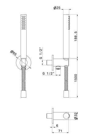 Душевой набор Kerama Marazzi Eterna 69645XKM.59.067