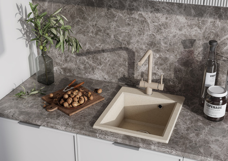 Кухонная мойка Aquaton Линеа 58 1A733032LW290 шампань