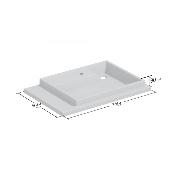 Раковина над стиральной машиной (75х50) СаНта  Юпитер 900138