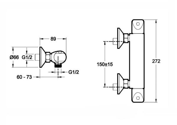 Смеситель для душа Jacob Delafon Robust E75771-CP Смеситель для душа Jacob Delafon Robust E75771-CP