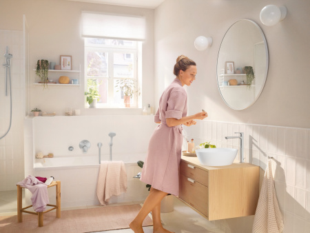 Смеситель для ванны встраиваемый с защитной комбинацией EN1717 Hansgrohe Rebris S 72467000 хром