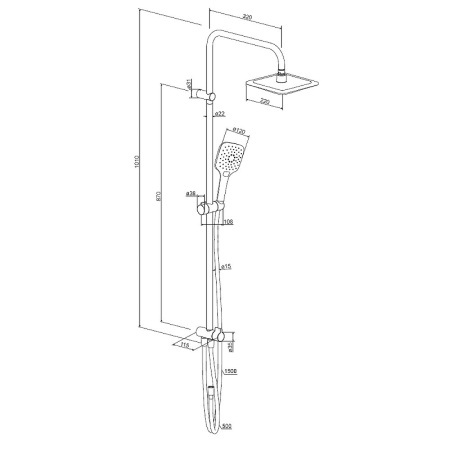 Душевая стойка Damixa Eclipse 931000300