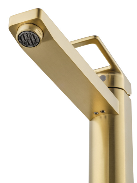 Смеситель для раковины высокий WONZON & WOGHAND FRAME, брашированное золото WW-88239010- BG