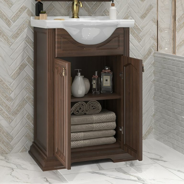 Тумба под раковину Opadiris Риспекто 55 00-00005752  орех антикварный (без раковины)