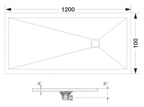 Поддон для душа 72х90х2.5 RGW ST-097W 16152709-01