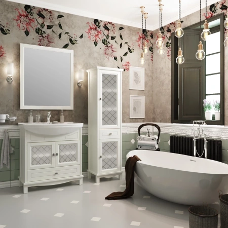 Зеркало Opadiris Омега 75 Z0000006993  слоновая кость