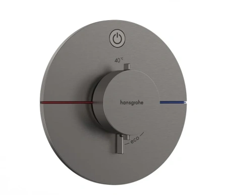 Термостат для душа Hansgrohe ShowerSelect Comfort S 15553340 шлифованный черный хром