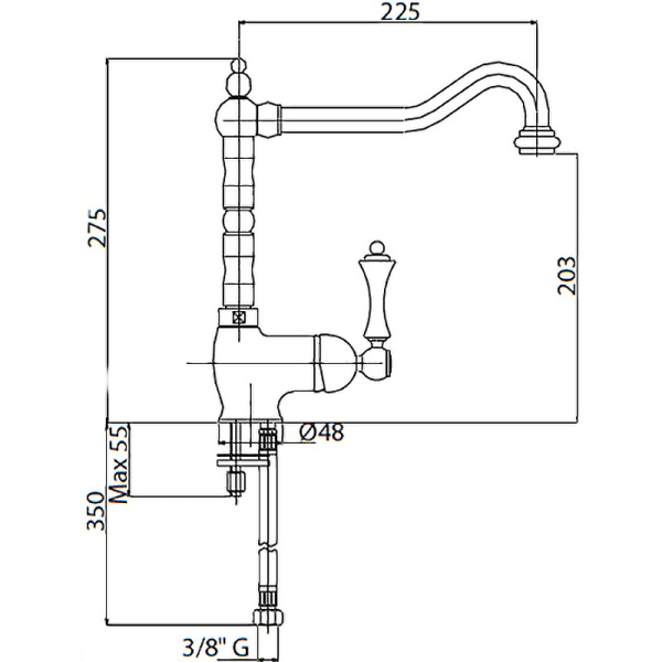 Смеситель для кухни Cezares Margot MARGOT-LLM2-01-Bi Смеситель для кухни Cezares Margot MARGOT-LLM2-01-Bi
