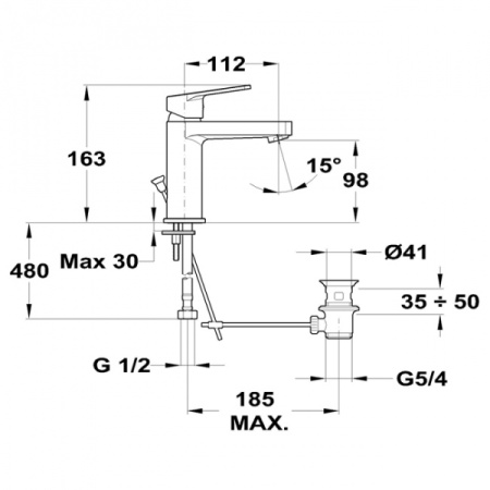 Смеситель для умывальника MOFEM ZENIT 150-1913-00