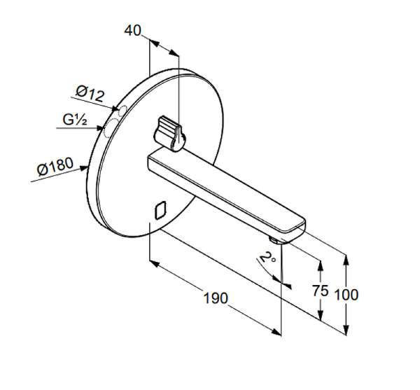 Смеситель для раковины электронный Kludi Zenta 3850105