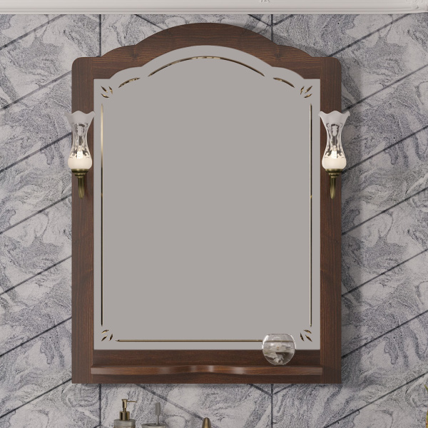 Зеркало Opadiris Лоренцо 80 00-00007046  светлый орех, с выключателем, без светильника