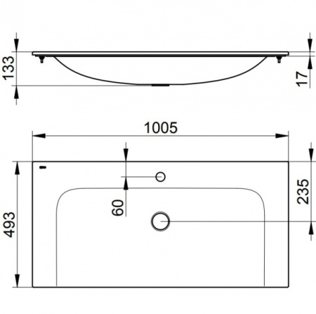 Раковина встраиваемая сверху Keuco Plan Clean Plus 32970311001