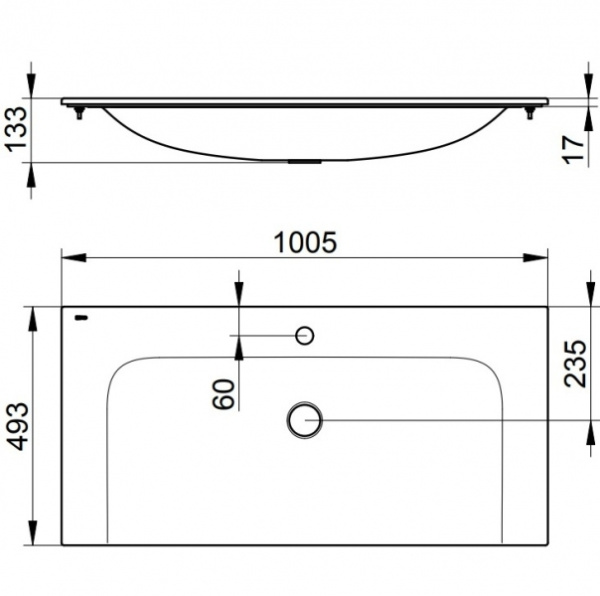 Раковина встраиваемая сверху Keuco Plan Clean Plus 32970311001