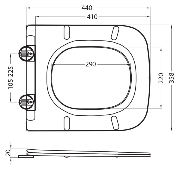 Крышка-сиденье BelBagno PRADO BB10150SC