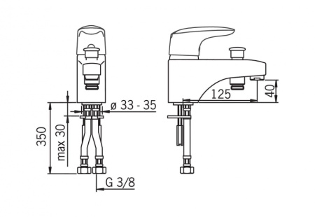 Cмеситель для ванны Oras Vega 1846F