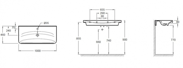 Раковина подвесная Jacob Delafon Replay E4487-00