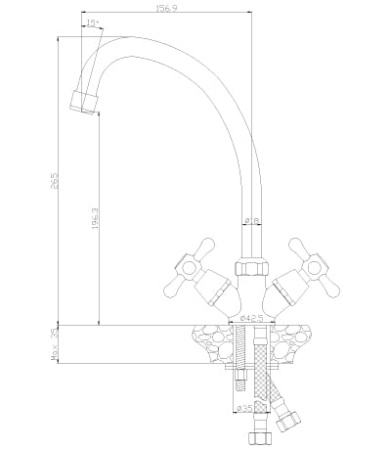 Смеситель для кухонной мойки Rossinka Y (Y02-71)