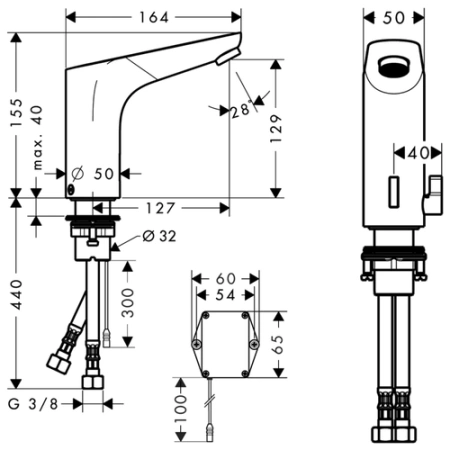 Смеситель для раковины электронный HANSGROHE Focus 31171000