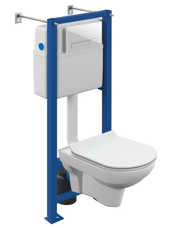Комплект Cersanit CITY CO DPL EO slim + VECTOR + BLICK пластик белый 64276