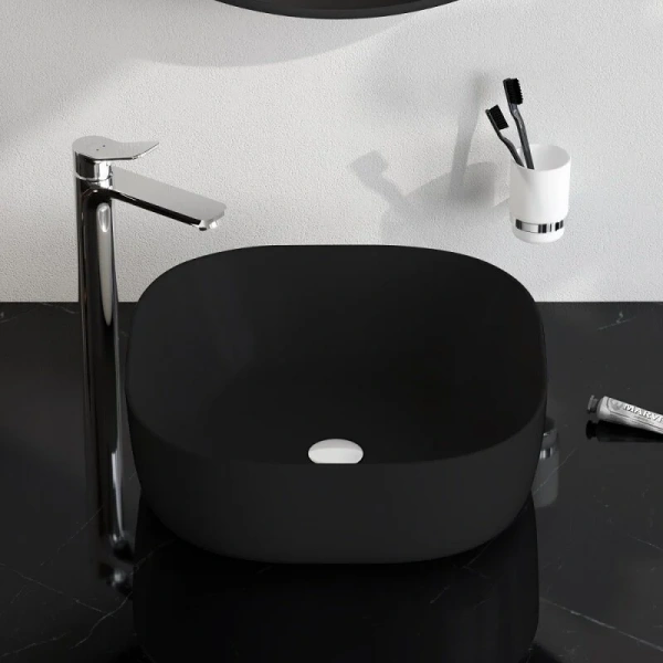 Раковина накладная Am.Pm Func M8FWCC30430BM черный матовый