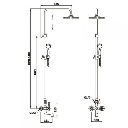 Душевая система Ganzer GZ 25070