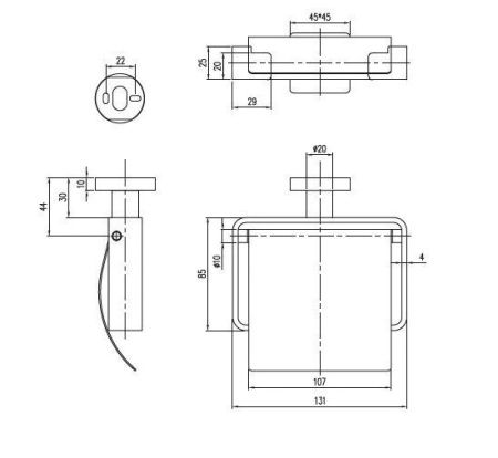 Держатель туалетной бумаги Villeroy & Boch Elements-Striking TVA15201300061