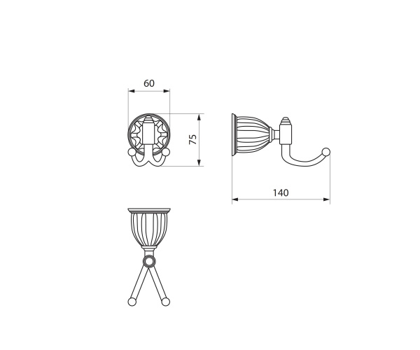 Крючок двойной RUSH Socotra ST12220