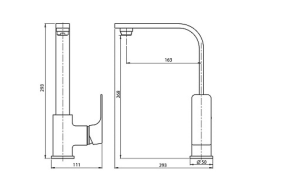 Cмеситель для кухни Koller Pool Neon Cube NC0500