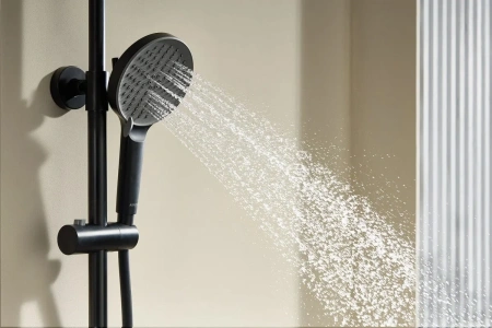 Душевая система с изливом Arrow AMG13SH848U2BC черный