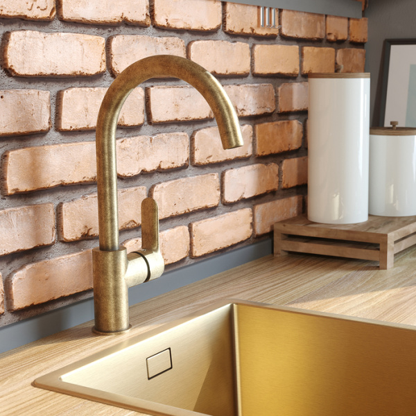 Смеситель для кухни IDDIS Cuba CU2LBJ0i05, состаренная латунь