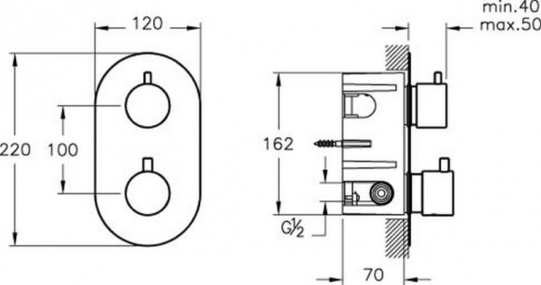 Смеситель для ванны VITRA Aquatech A47026EXP