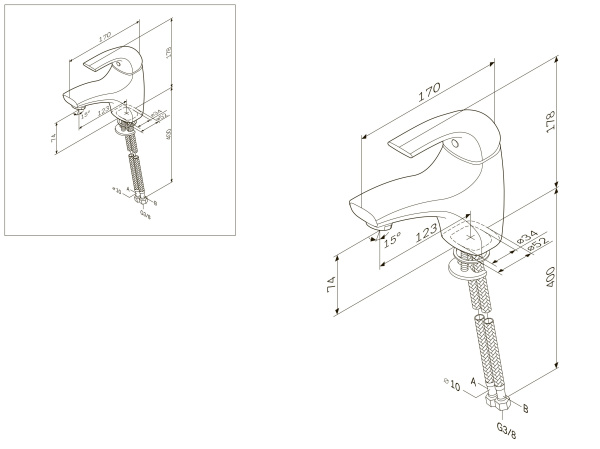 Смеситель для раковины Am.Pm Sense F7502100