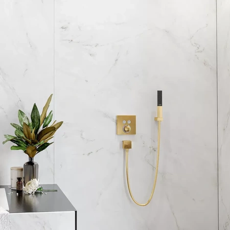 Ручной душ Hansgrohe Rainfinity 100 1jet EcoSmart 26867990 полированное золото