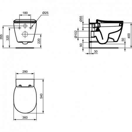 Комплект унитаза с инсталляцией Ideal Standard Connect E211601