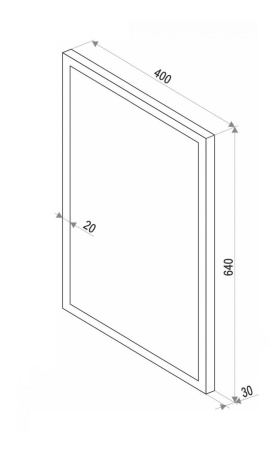 Зеркало с подсветкой Art&Max FAMILY AM-Fam-400-640-DS-F