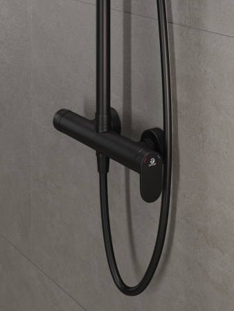 Душевая система с однорычажным смесителем для душа AGGER Sweet A2791244 черный матовый