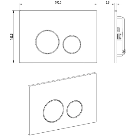 Клавиша смыва Boheme 649-MG золотой матовый