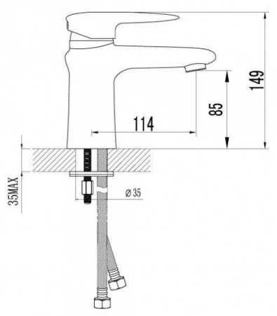 Смеситель для раковины Lemark Status (LM4406C)