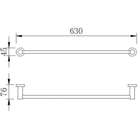 Полотенцедержатель 60 см. RUSH Victoria VI71531