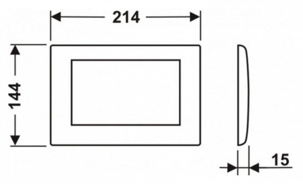 Панель смыва с одной клавишей хром глянцевый TECE Рlanus 9240311