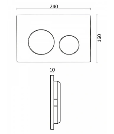 Клавиша смыва Agger APB0100, механическая, хром