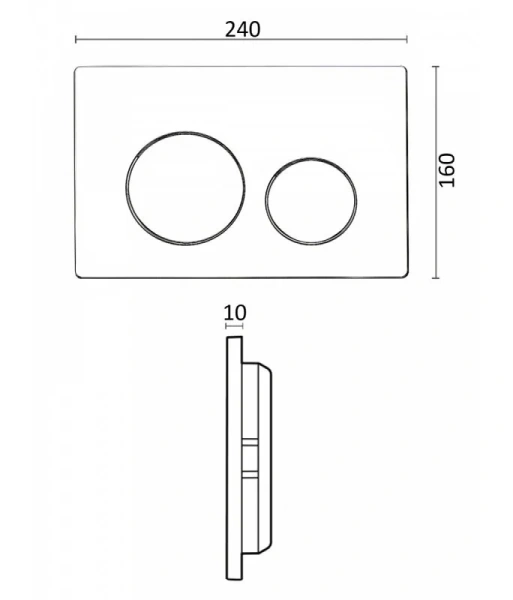 Клавиша смыва Agger APB0144, механическая, черный матовый
