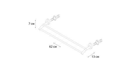 Полотенцедержатель FIXSEN Europa трубчатый 2-ой FX-21802