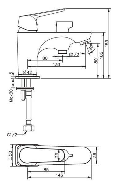 Смеситель для ванны ESKO New York NY 53