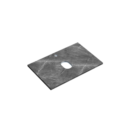 Столешница для ванной комнаты SANCOS 700х460, цвет black sky,  TT70A1X