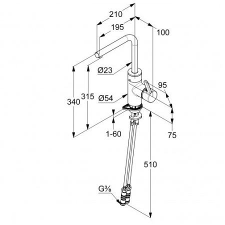 Смеситель для кухни электронный Kludi E-go 422306675