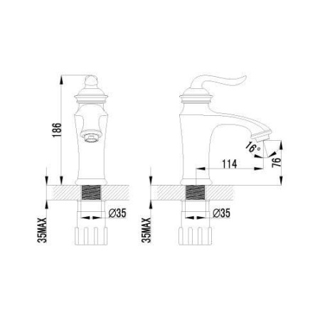 Смеситель для раковины Lemark Brava (LM4706G)